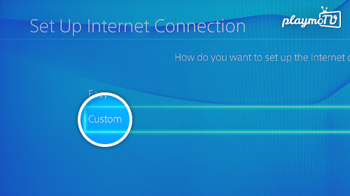 How to setup custom on sale internet connection ps4