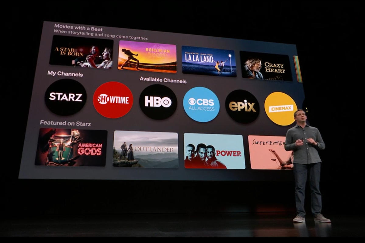 How many channels does apple tv shop have